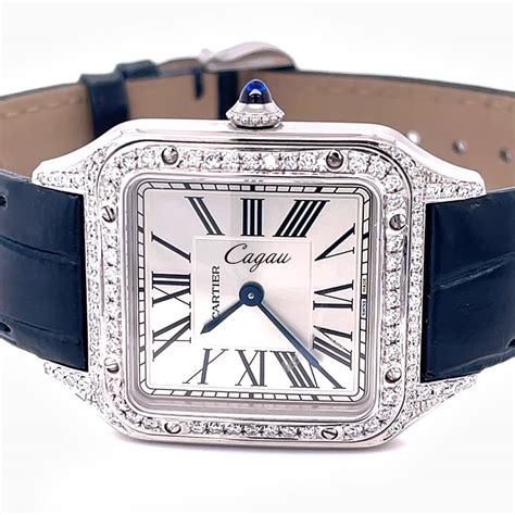 cartier santos replica watches|cartier santos dumont diamond.